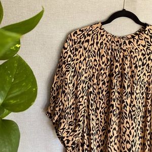 Anthropologie long leopard dress
